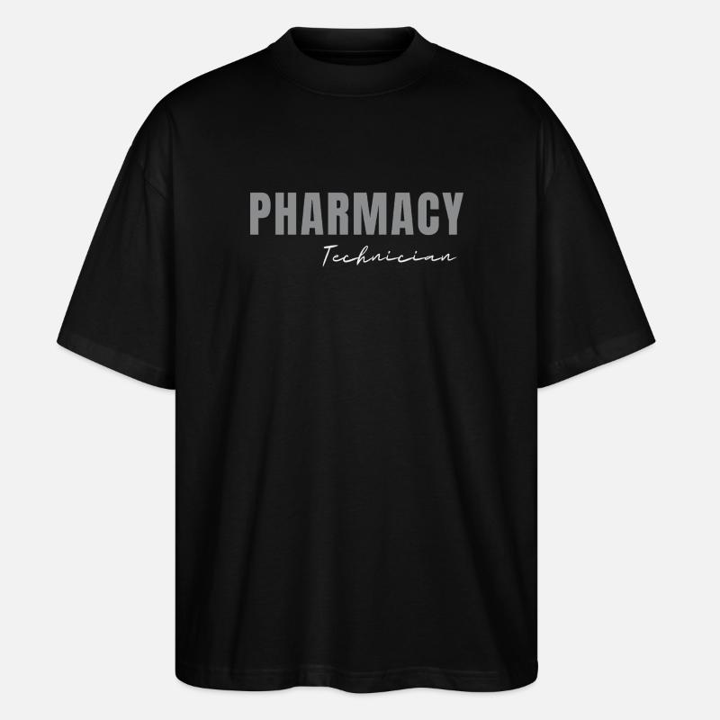 Pharmacy Technician RX Tech Squad Student - Stanley/Stella Oversized Unisex Organic T-shirt Blaster 2.0 - black
