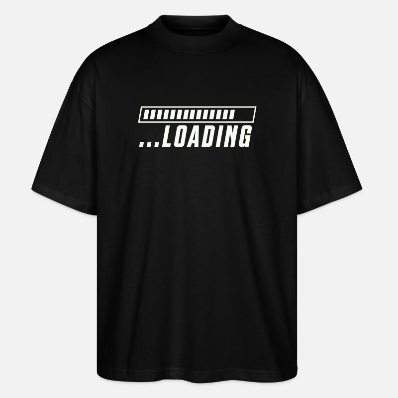Ladebalken Loading Fortschritt - Stanley/Stella Oversized Unisex Bio T-Shirt Blaster 2.0 - Schwarz