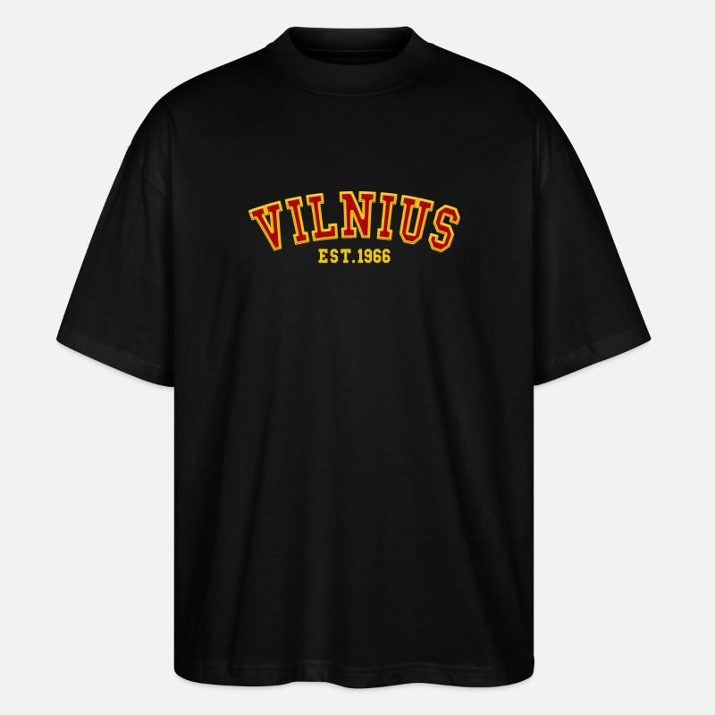 Vilnius gegründet 1966 - Stanley/Stella Oversized Unisex Bio T-Shirt Blaster 2.0 - Schwarz