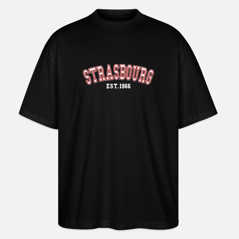 Strasbourg Est. 1966 - Stanley/Stella Oversized Unisex Organic T-shirt Blaster 2.0 - black