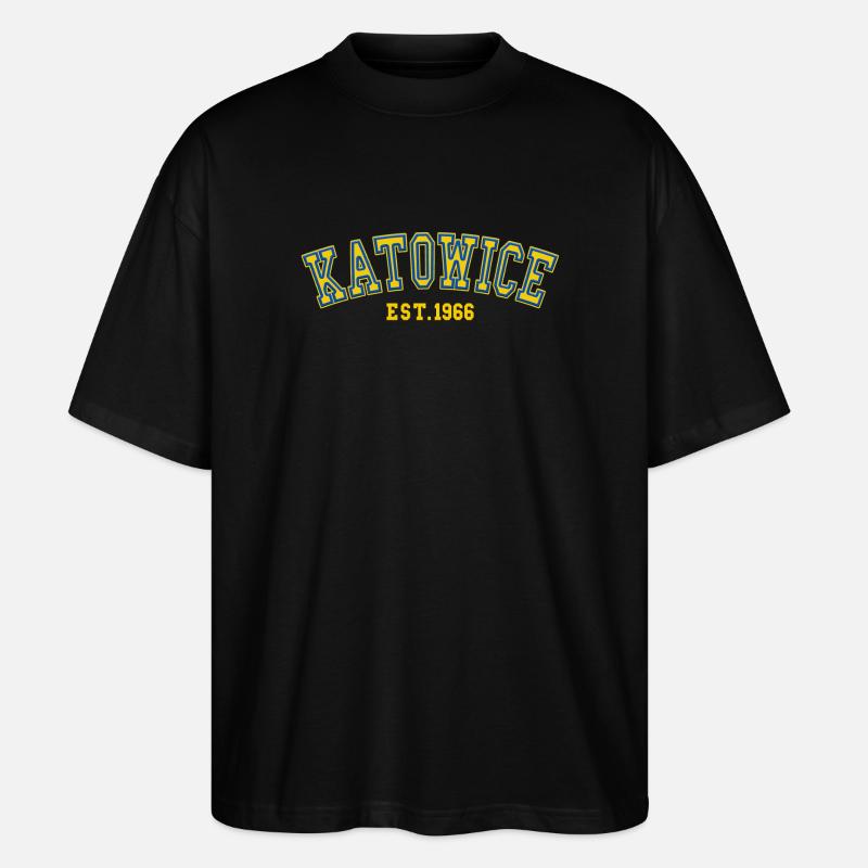 Katowice Est. 1966 - Stanley/Stella Oversized Unisex Organic T-shirt Blaster 2.0 - black