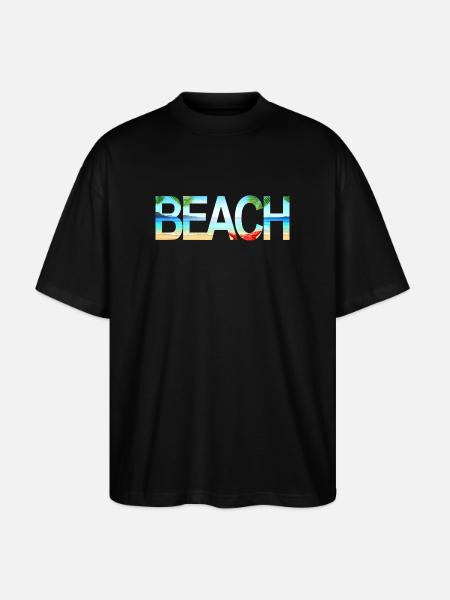Beach - Stanley/Stella Oversized Unisex Organic T-shirt Blaster 2.0 - black