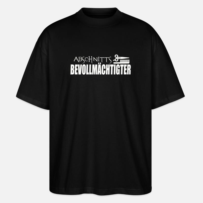 ABSCHNITTSBEVOLLMÄCHTIGTER - Stanley/Stella Oversized Unisex Bio T-Shirt Blaster 2.0 - Schwarz