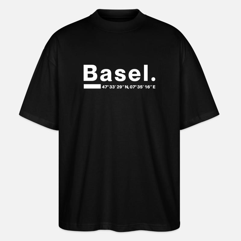 Coordonnées Bâle - T-shirt bio Blaster 2.0 coupe oversize Stanley/Stella Unisexe - noir