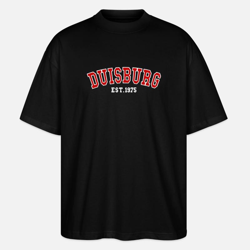Duisburg Est. 1975 - Stanley/Stella Oversized Unisex Bio T-Shirt Blaster 2.0 - Schwarz