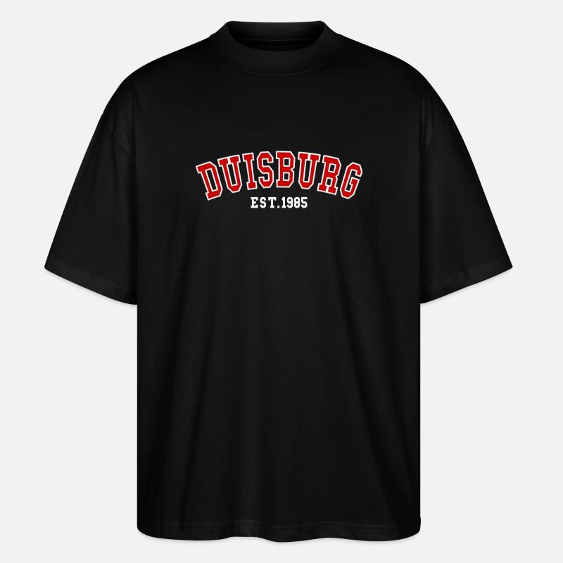 Duisburg Est. 1985 - T-shirt bio Blaster 2.0 coupe oversize Stanley/Stella Unisexe - noir