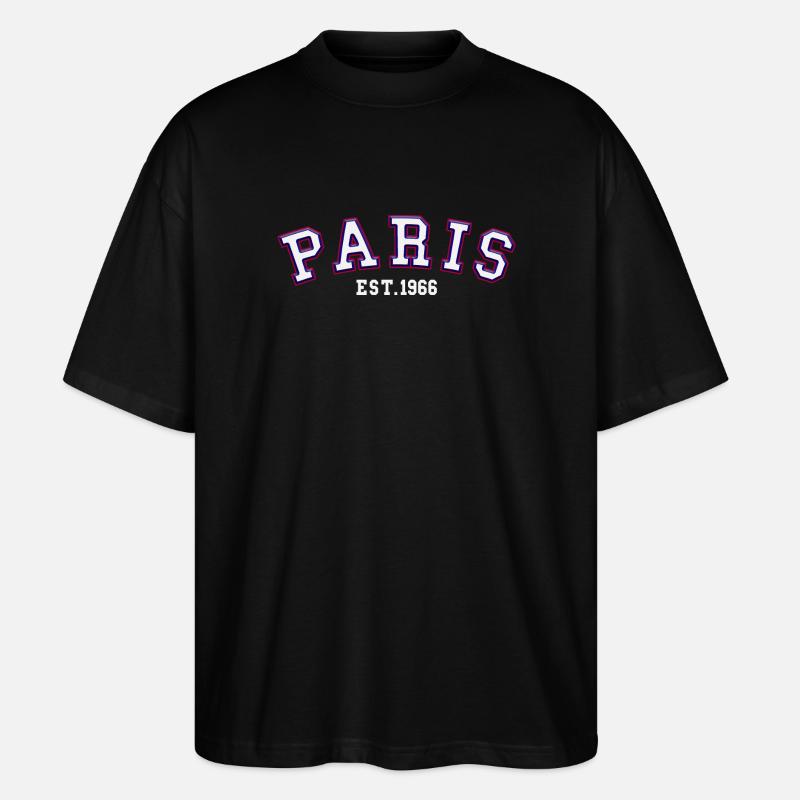 Paris Est. 1966 - Stanley/Stella Oversized Unisex Organic T-shirt Blaster 2.0 - black