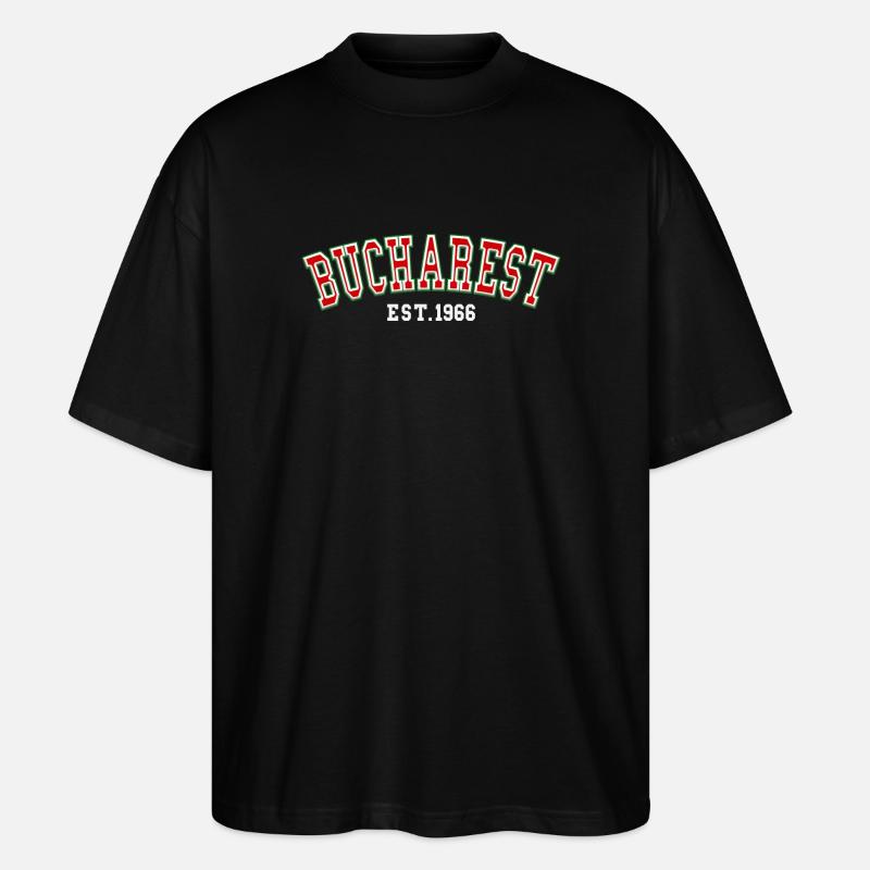 Bucharest Est. 1966 - Stanley/Stella Oversized Unisex Organic T-shirt Blaster 2.0 - black
