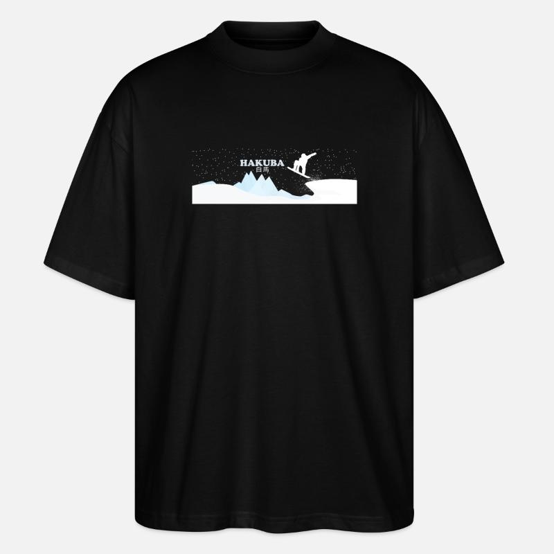 Hakuba Snowboard - Stanley/Stella Oversized Unisex Bio T-Shirt Blaster 2.0 - Schwarz
