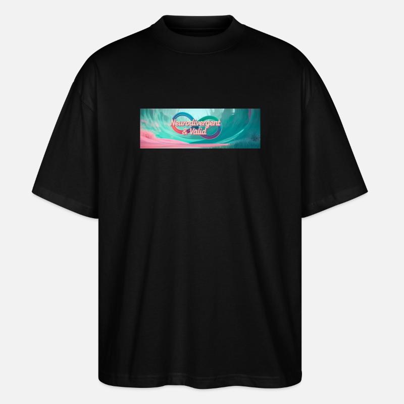 Neurodivergent & Valid - T-shirt bio Blaster 2.0 coupe oversize Stanley/Stella Unisexe - noir