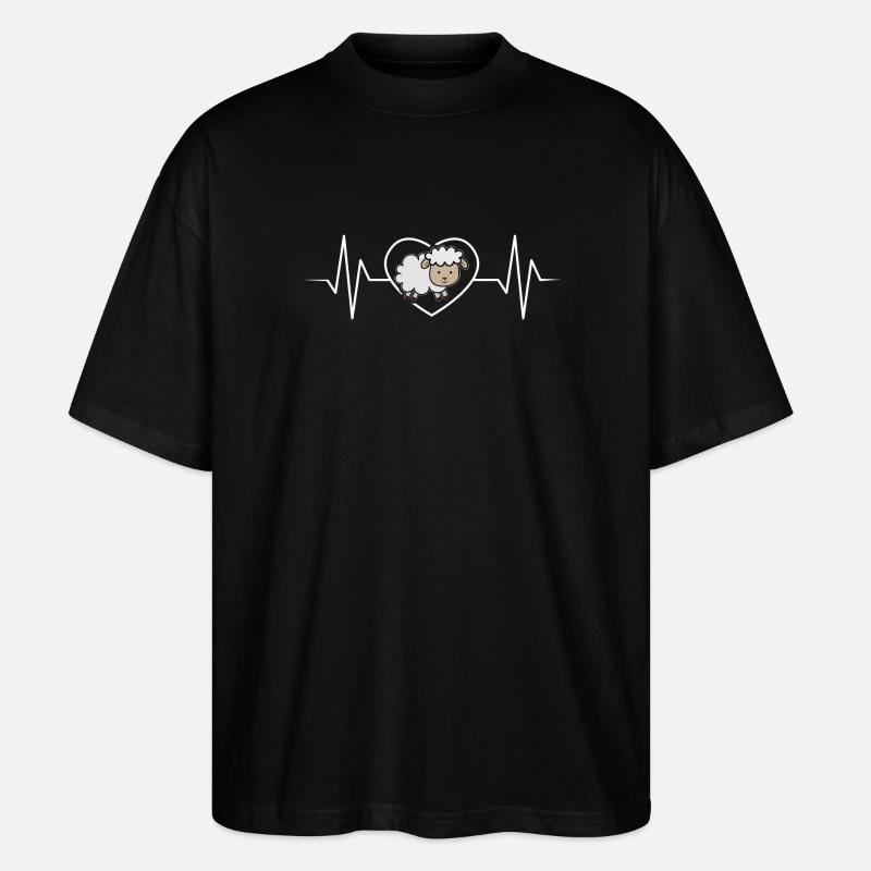 Schaf - Stanley/Stella Oversized Unisex Bio T-Shirt Blaster 2.0 - Schwarz