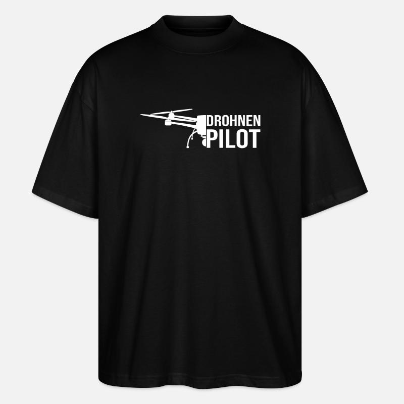 Drohnen Pilot - Stanley/Stella Oversized Unisex Bio T-Shirt Blaster 2.0 - Schwarz