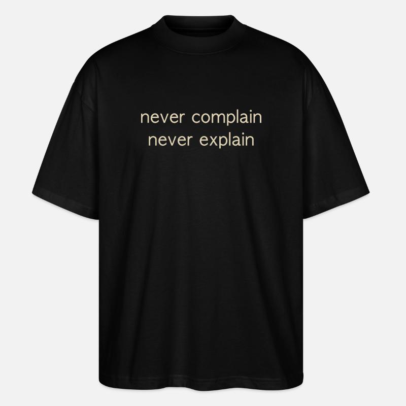 never - Stanley/Stella Oversized Unisex Bio T-Shirt Blaster 2.0 - Schwarz