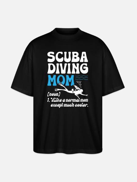 Scuba Diving Mom - Stanley/Stella Oversized Unisex Organic T-shirt Blaster 2.0 - black