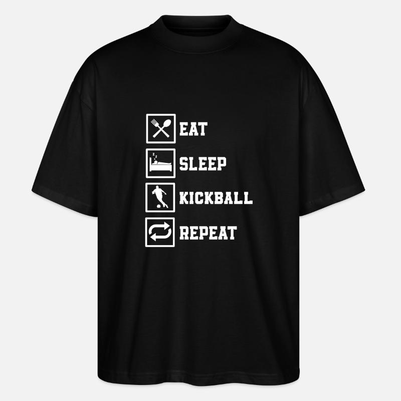 Kickball Gift - Stanley/Stella Oversized Unisex Organic T-shirt Blaster 2.0 - black