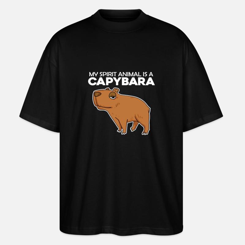 Capybara Wasserschwein - T-shirt bio Blaster 2.0 coupe oversize Stanley/Stella Unisexe - noir