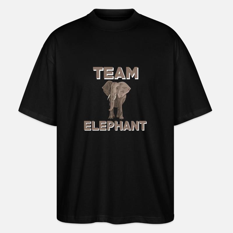 Team Elefant - Stanley/Stella Oversized Unisex Bio T-Shirt Blaster 2.0 - Schwarz