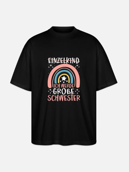 Ich Werde Große Schwester - Stanley/Stella Oversized Unisex Bio T-Shirt Blaster 2.0 - Schwarz