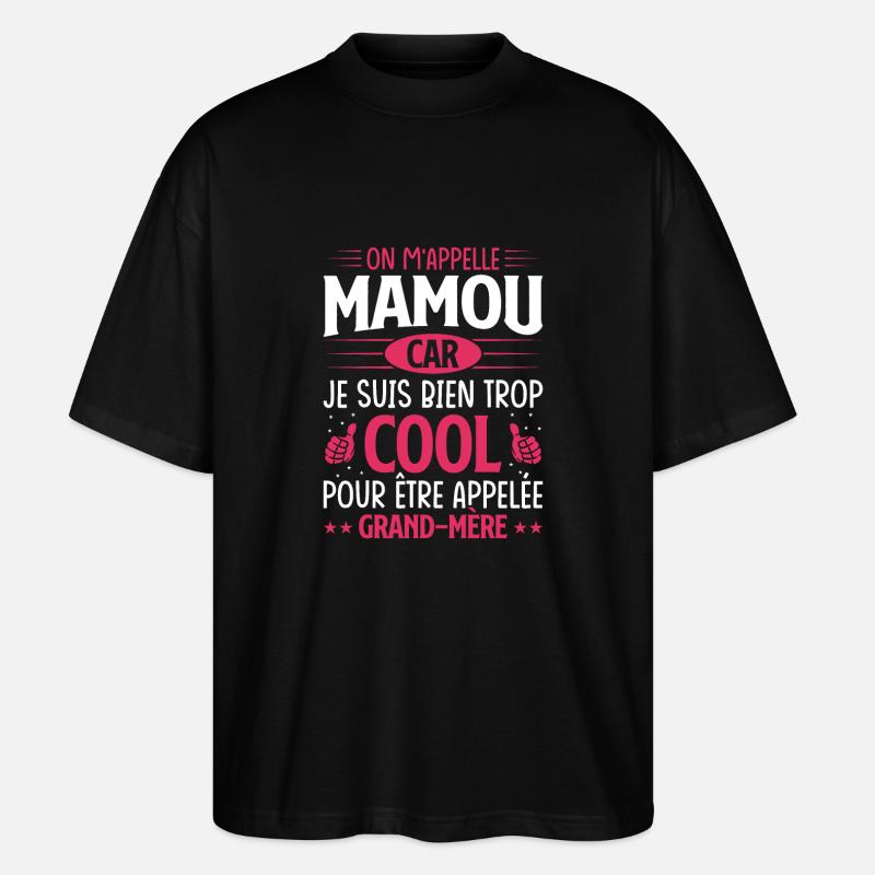 On m'appelle mamou - T-shirt bio Blaster 2.0 coupe oversize Stanley/Stella Unisexe - noir