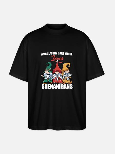 Infirmière ambulatoire de la Saint-Patrick - T-shirt bio Blaster 2.0 coupe oversize Stanley/Stella Unisexe - noir