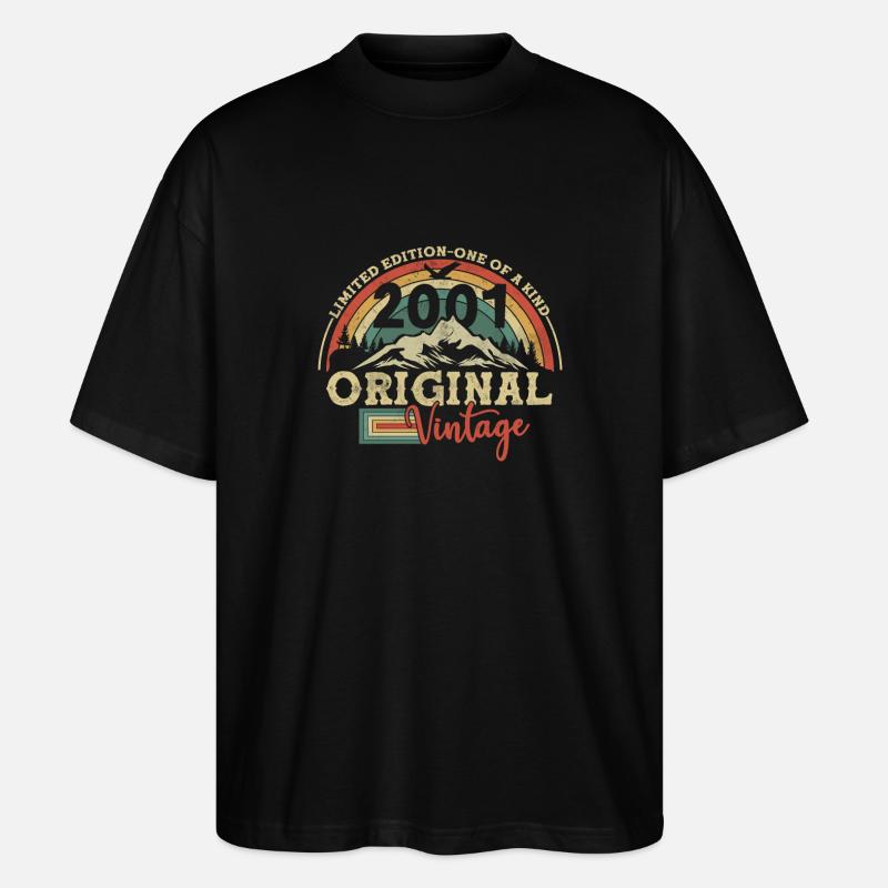 Millésime original 2001 - T-shirt bio Blaster 2.0 coupe oversize Stanley/Stella Unisexe - noir