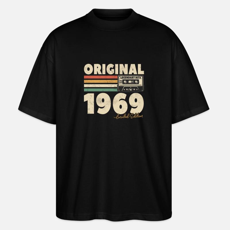 Original 1969er Legendenhits - Stanley/Stella Oversized Unisex Bio T-Shirt Blaster 2.0 - Schwarz
