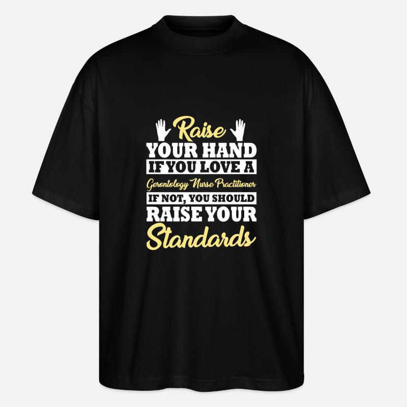 Conjoint d’infirmière en gérontologie - T-shirt bio Blaster 2.0 coupe oversize Stanley/Stella Unisexe - noir