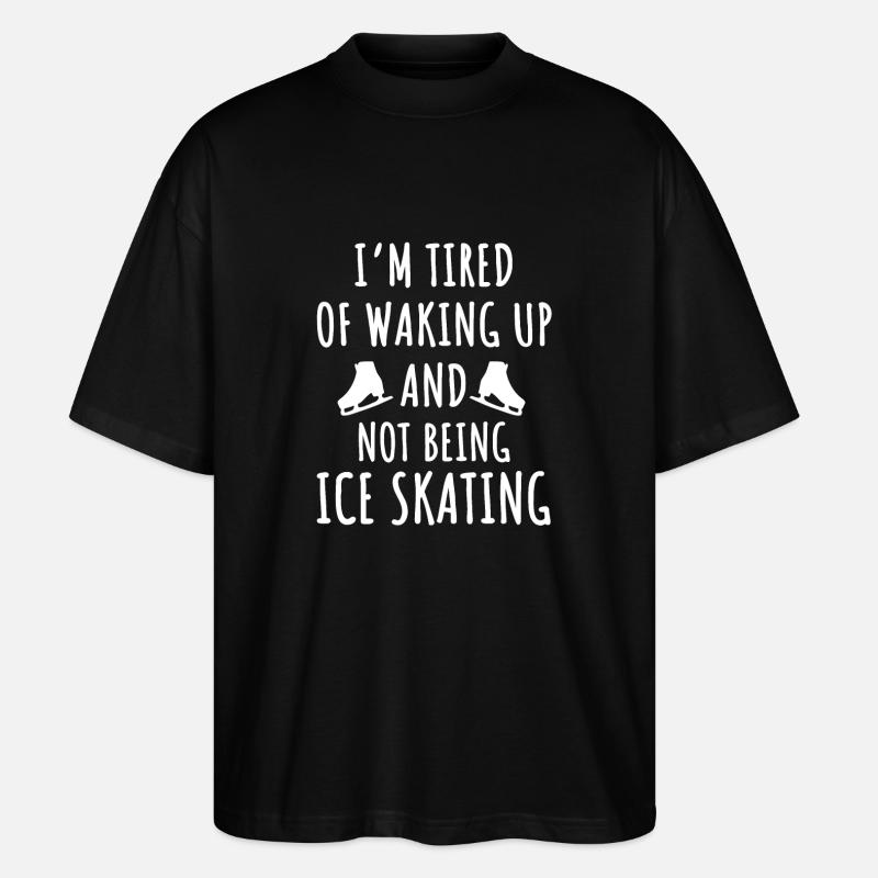 Lustiges Eiskunstlaufen Geschenk - Stanley/Stella Oversized Unisex Bio T-Shirt Blaster 2.0 - Schwarz