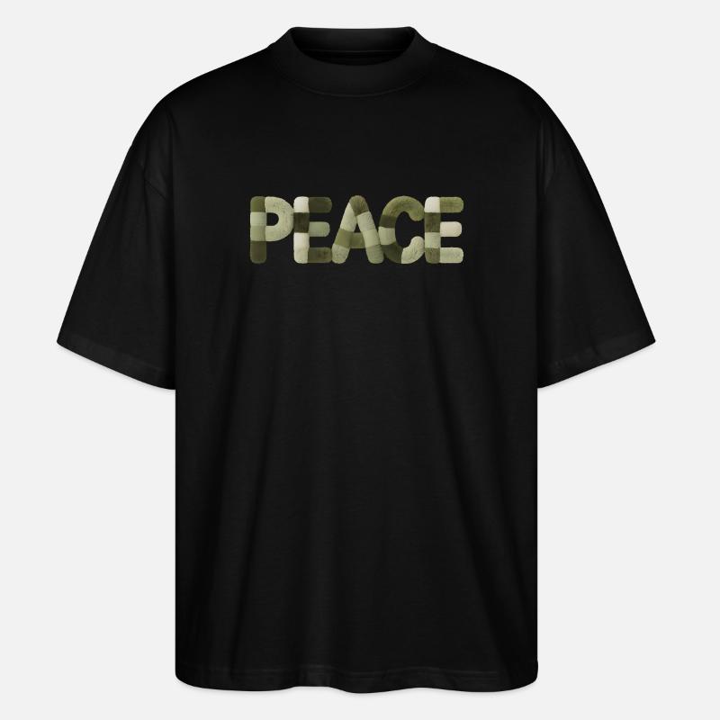 Autocollant Modern Patchwork Peace Style - T-shirt bio Blaster 2.0 coupe oversize Stanley/Stella Unisexe - noir
