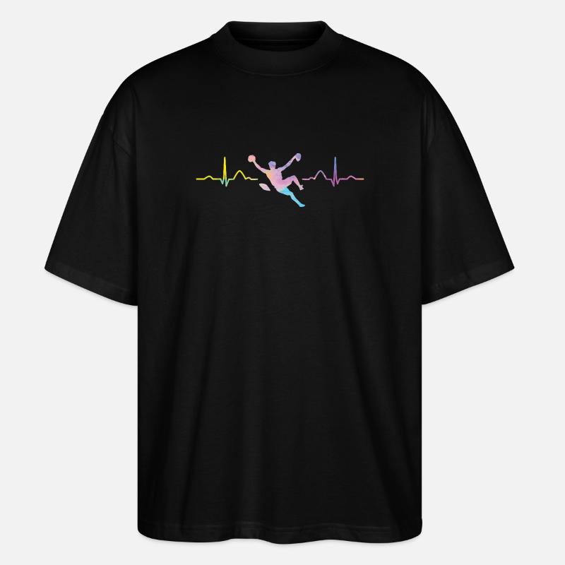 Boulderer Herzschlag Boulder Bouldern - Stanley/Stella Oversized Unisex Bio T-Shirt Blaster 2.0 - Schwarz