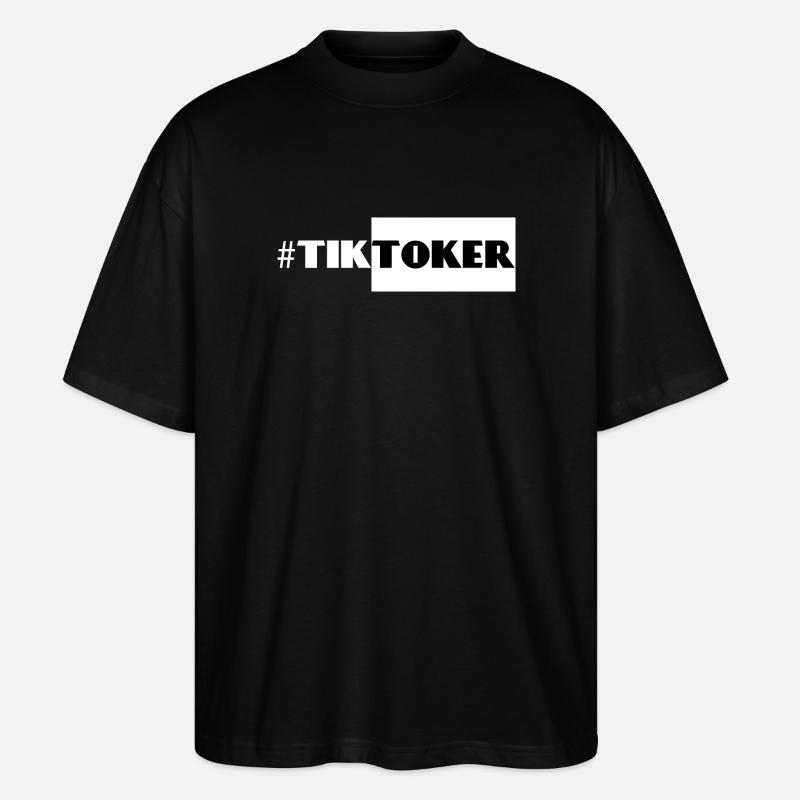 #Tiktoker - Stanley/Stella Oversized Unisex Bio T-Shirt Blaster 2.0 - Schwarz
