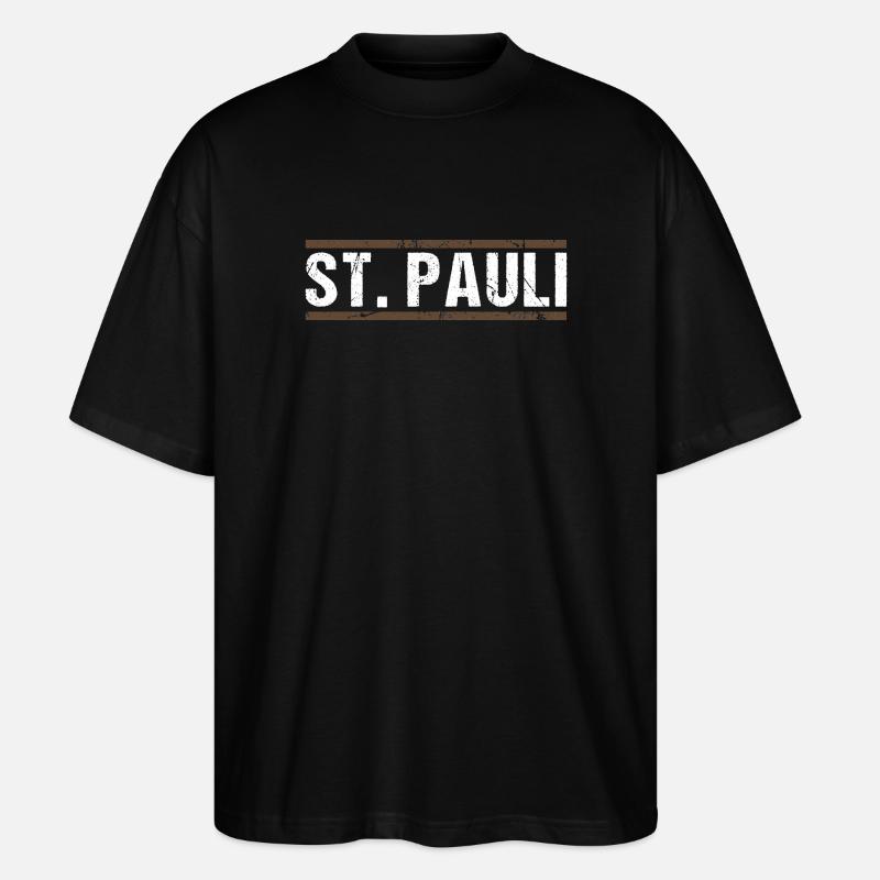 St. Pauli - Stanley/Stella Oversized Unisex Bio T-Shirt Blaster 2.0 - Schwarz