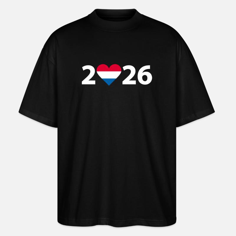 J’aime Pays-Bas 2026, Pays-Bas 2026 - T-shirt bio Blaster 2.0 coupe oversize Stanley/Stella Unisexe - noir