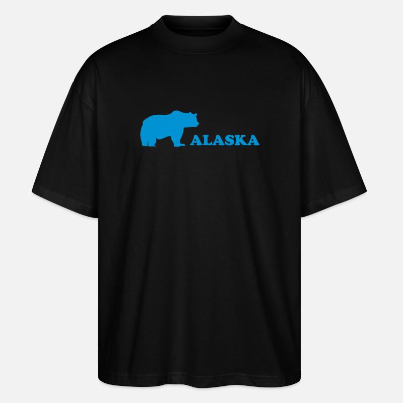alaska - Bär - Bären - Stanley/Stella Oversized Unisex Bio T-Shirt Blaster 2.0 - Schwarz