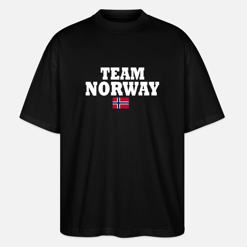 Team norway - T-shirt bio Blaster 2.0 coupe oversize Stanley/Stella Unisexe - noir