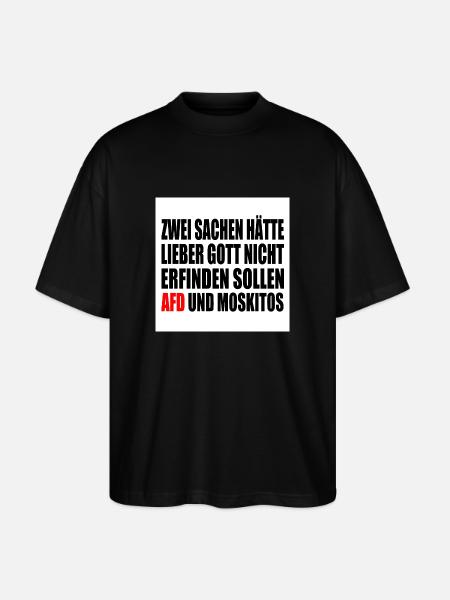 Fck afd - Stanley/Stella Oversized Unisex Bio T-Shirt Blaster 2.0 - Schwarz