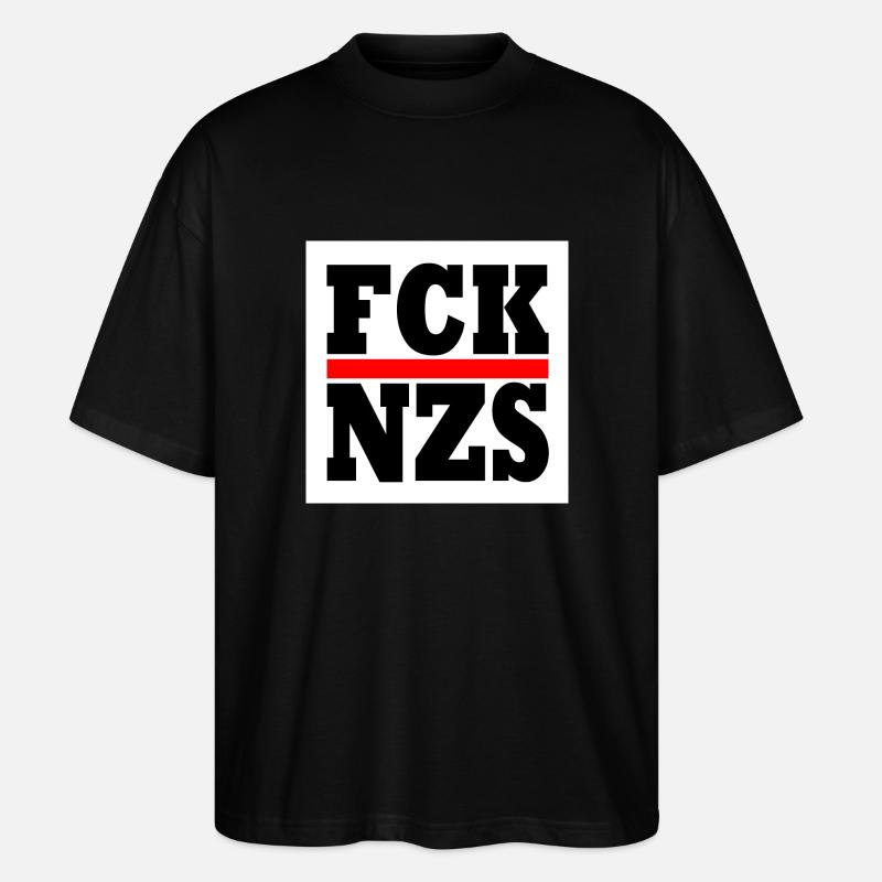 Fck nzs - Stanley/Stella Oversized Unisex Bio T-Shirt Blaster 2.0 - Schwarz
