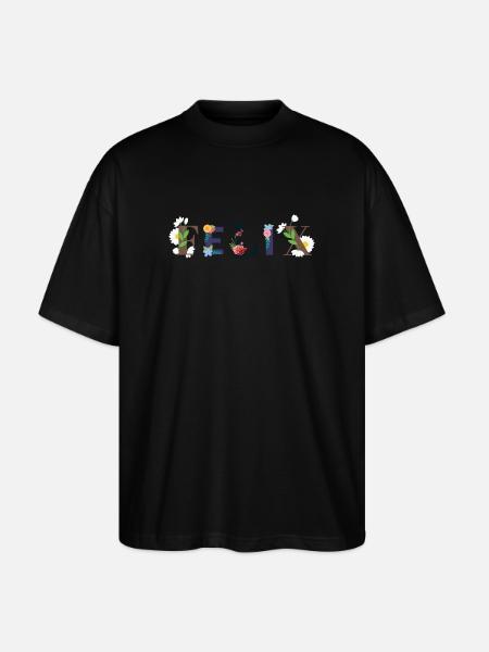 FELIX Name mit Blumen geschmückt - Stanley/Stella Oversized Unisex Bio T-Shirt Blaster 2.0 - Schwarz