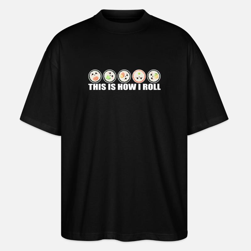 Sushi - Stanley/Stella Oversized Unisex Bio T-Shirt Blaster 2.0 - Schwarz