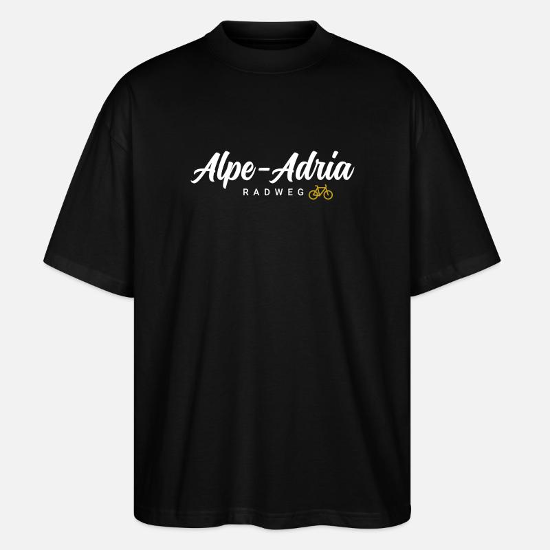 Alpe Adria Radweg - Stanley/Stella Oversized Unisex Bio T-Shirt Blaster 2.0 - Schwarz