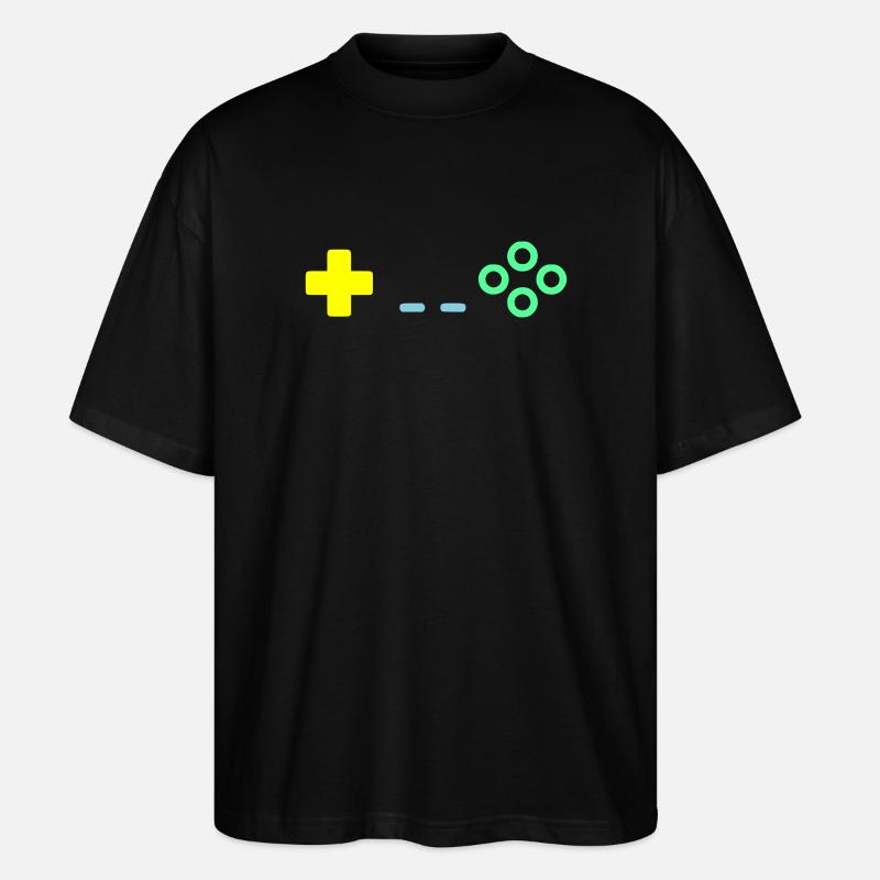 Gaming Controller Buttons Retro Vektor - Stanley/Stella Oversized Unisex Bio T-Shirt Blaster 2.0 - Schwarz