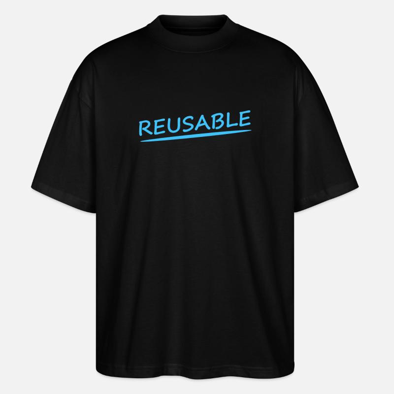 RÉUTILISABLE - T-shirt bio Blaster 2.0 coupe oversize Stanley/Stella Unisexe - noir