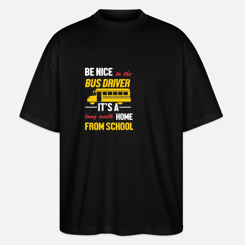 Schulbusfahrer Schulbus - Stanley/Stella Oversized Unisex Bio T-Shirt Blaster 2.0 - Schwarz