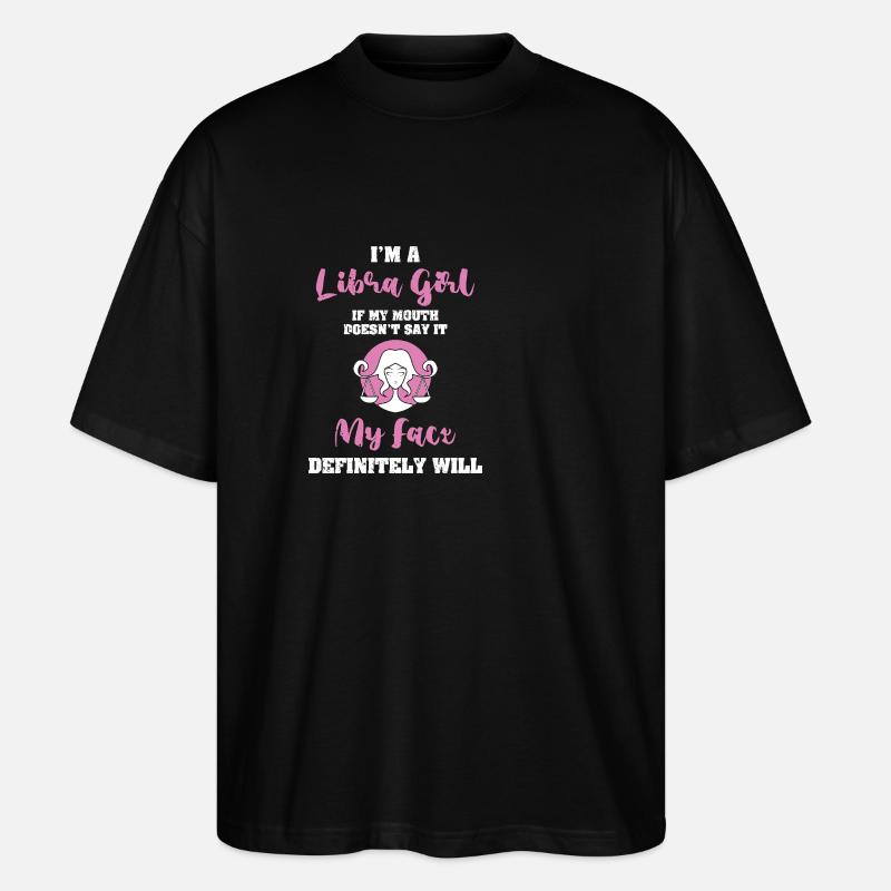 Sternzeichen Waage - Stanley/Stella Oversized Unisex Bio T-Shirt Blaster 2.0 - Schwarz