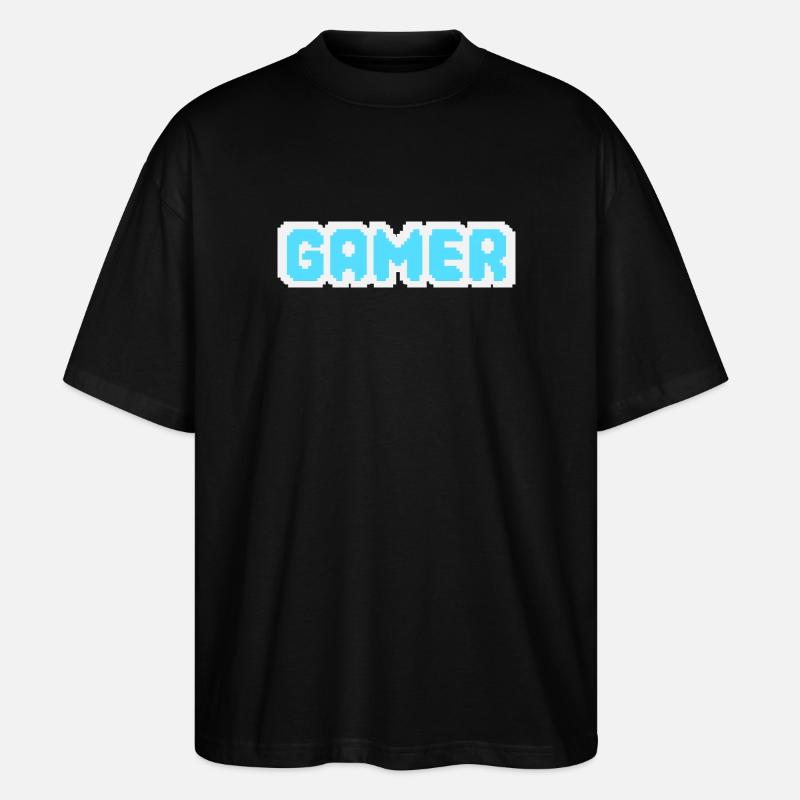 Gamer Pixel - Stanley/Stella Oversized Unisex Bio T-Shirt Blaster 2.0 - Schwarz