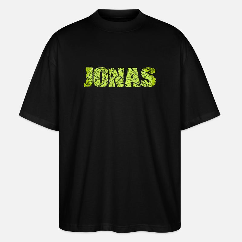 Name Jonas - Stanley/Stella Oversized Unisex Bio T-Shirt Blaster 2.0 - Schwarz