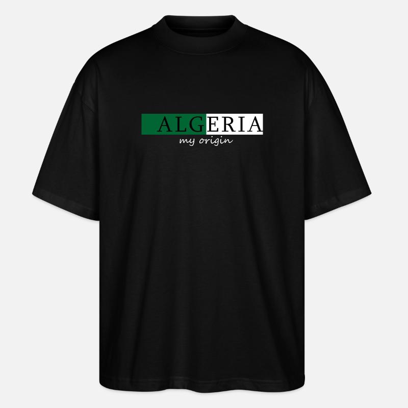 Algerien Meine Herkunft - Stanley/Stella Oversized Unisex Bio T-Shirt Blaster 2.0 - Schwarz
