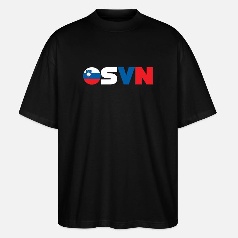 Slowenien - Stanley/Stella Oversized Unisex Bio T-Shirt Blaster 2.0 - Schwarz