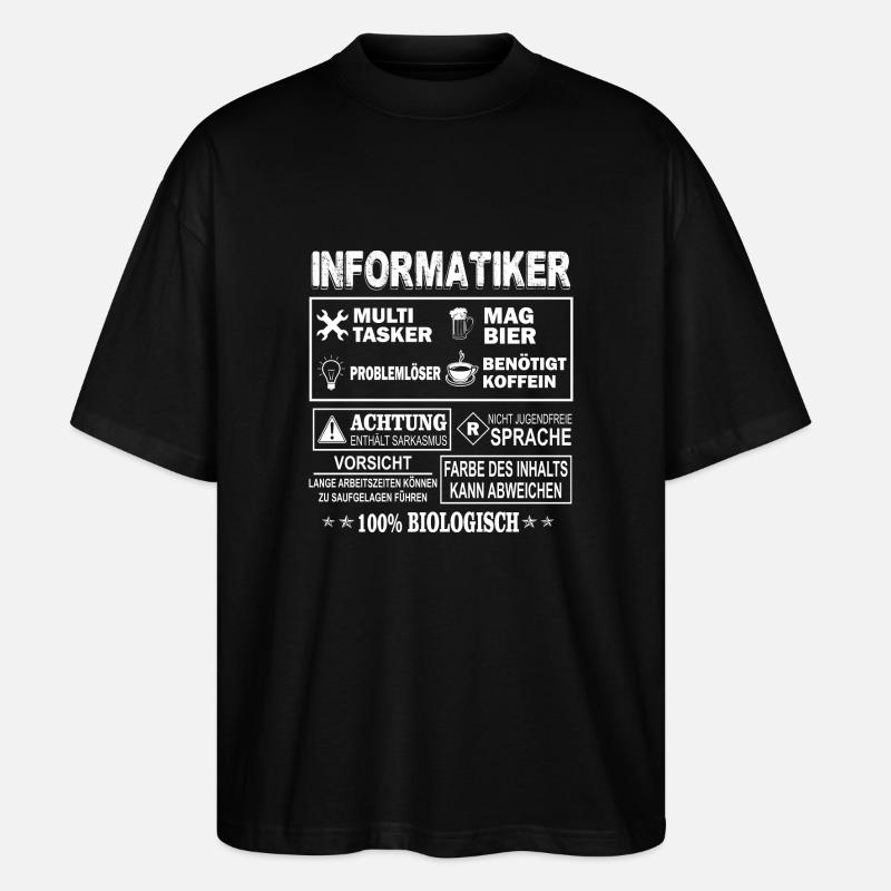 INFORMATIKER Multitasker - Stanley/Stella Oversized Unisex Bio T-Shirt Blaster 2.0 - Schwarz