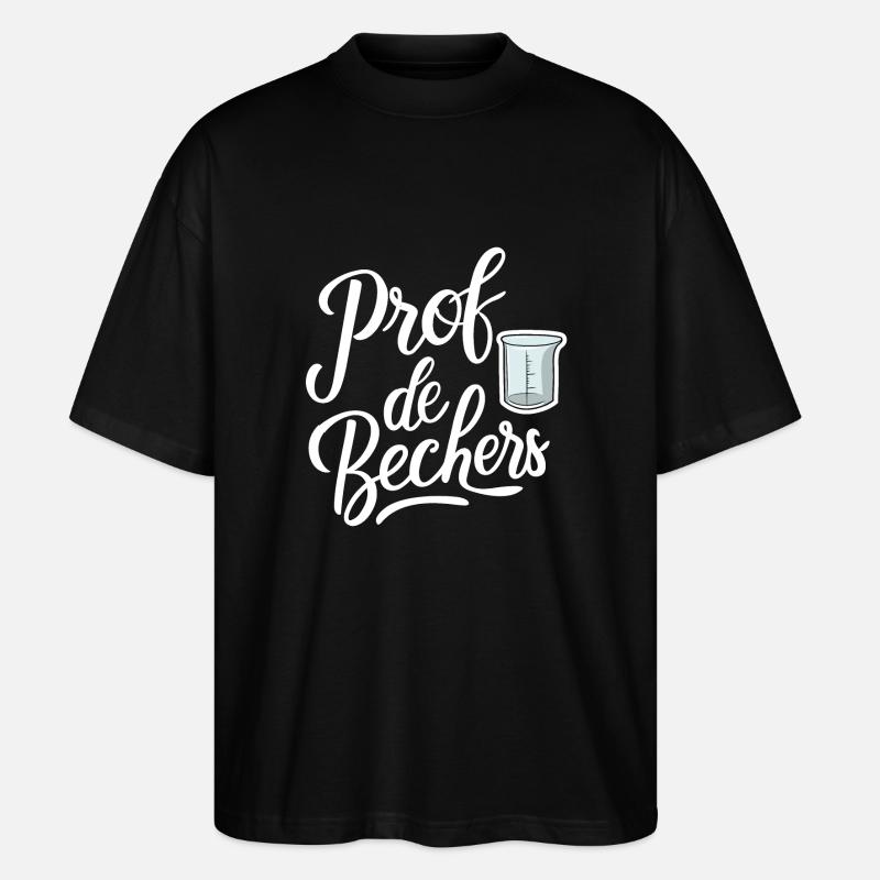 Prof de bechers - T-shirt bio Blaster 2.0 coupe oversize Stanley/Stella Unisexe - noir